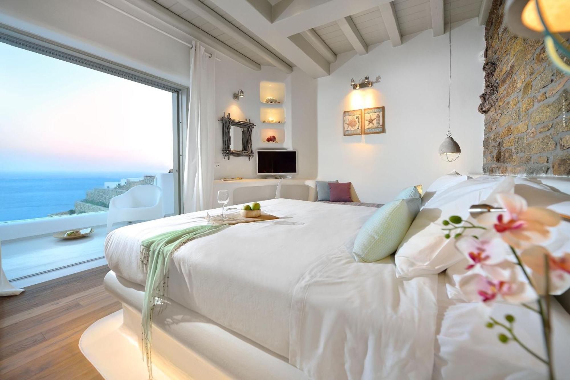 Outstanding Mykonos 6 Bedrooms Agamemnon Sauna Jacuzzi Panoramic Sea Views Villa *