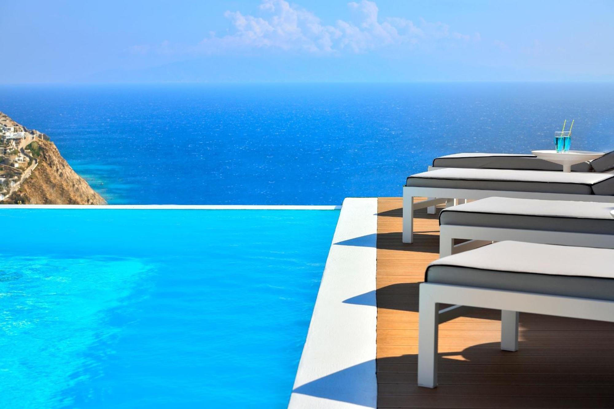 Outstanding Mykonos 6 Bedrooms Agamemnon Sauna Jacuzzi Panoramic Sea Views * Elia (Mykonos)