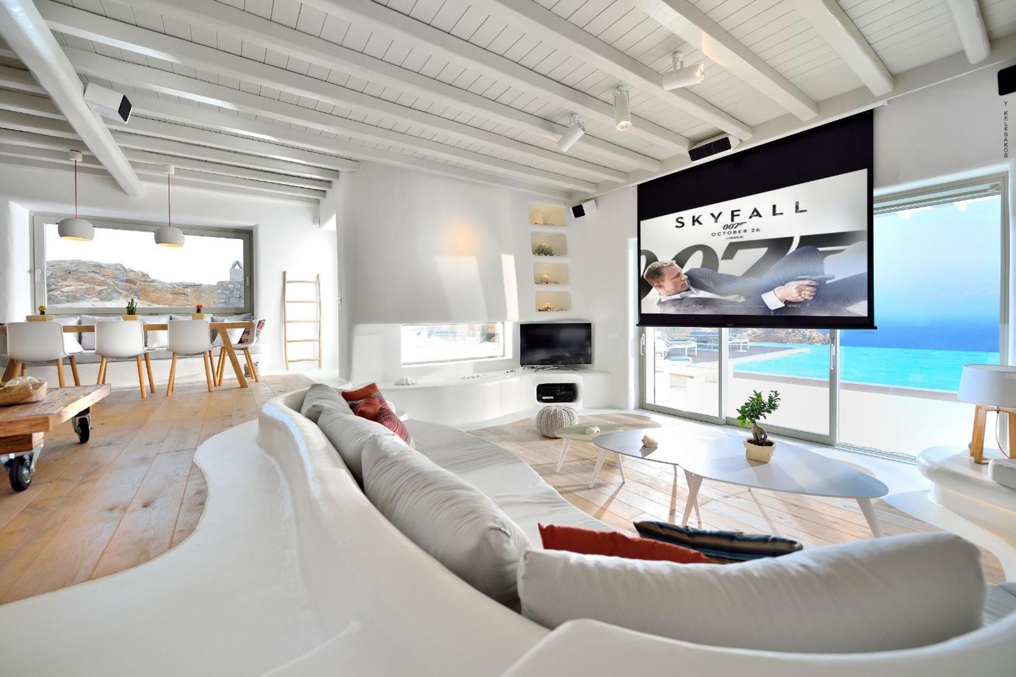 Villa Outstanding Mykonos 6 Bedrooms Agamemnon Sauna Jacuzzi Panoramic Sea Views Elia (Mykonos)