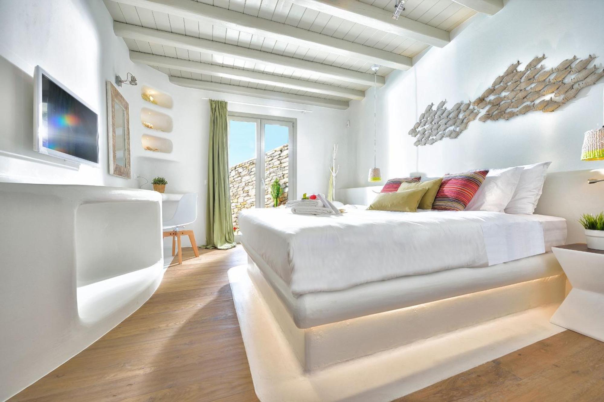 Villa Outstanding Mykonos 6 Bedrooms Agamemnon Sauna Jacuzzi Panoramic Sea Views