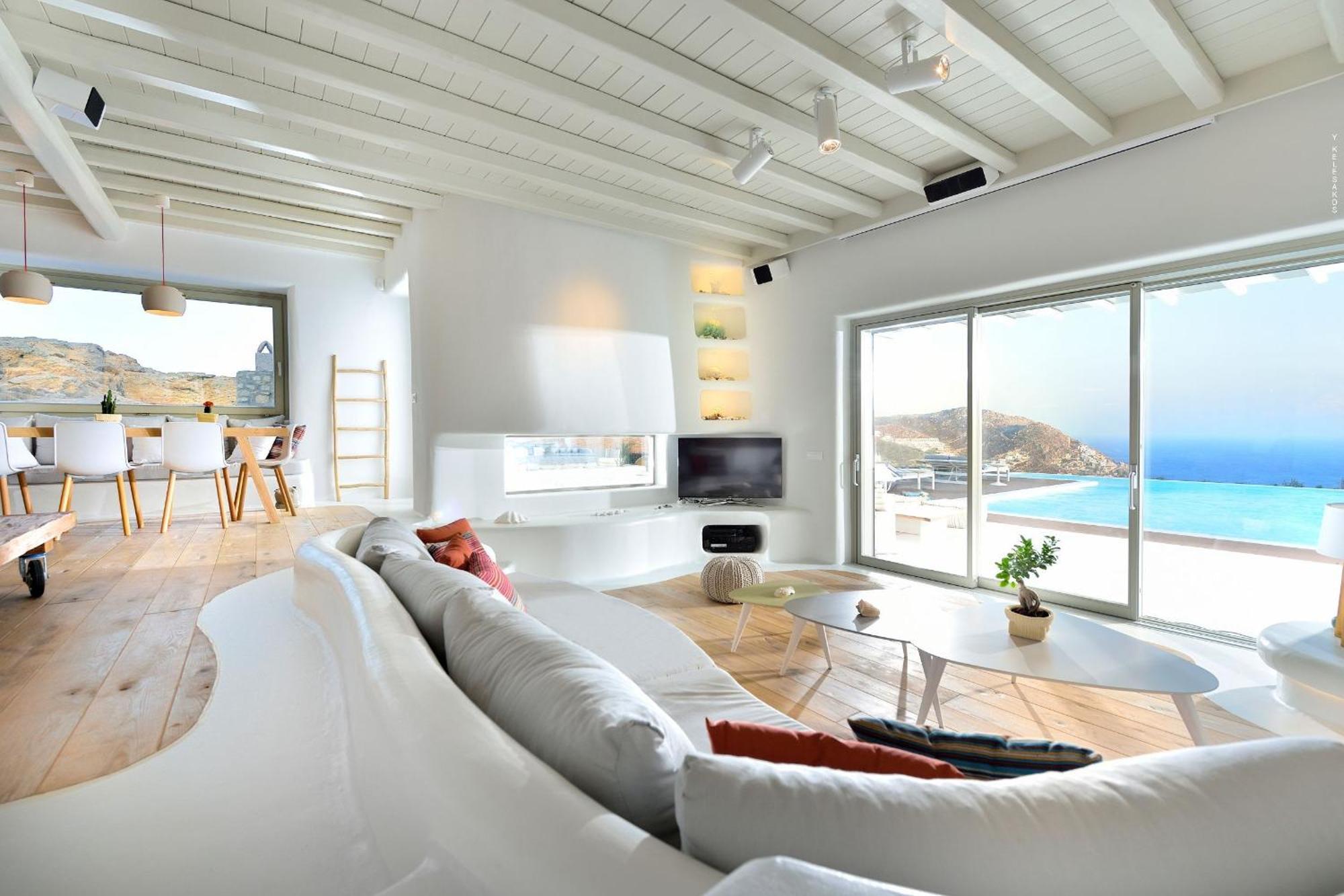 Outstanding Mykonos 6 Bedrooms Agamemnon Sauna Jacuzzi Panoramic Sea Views *